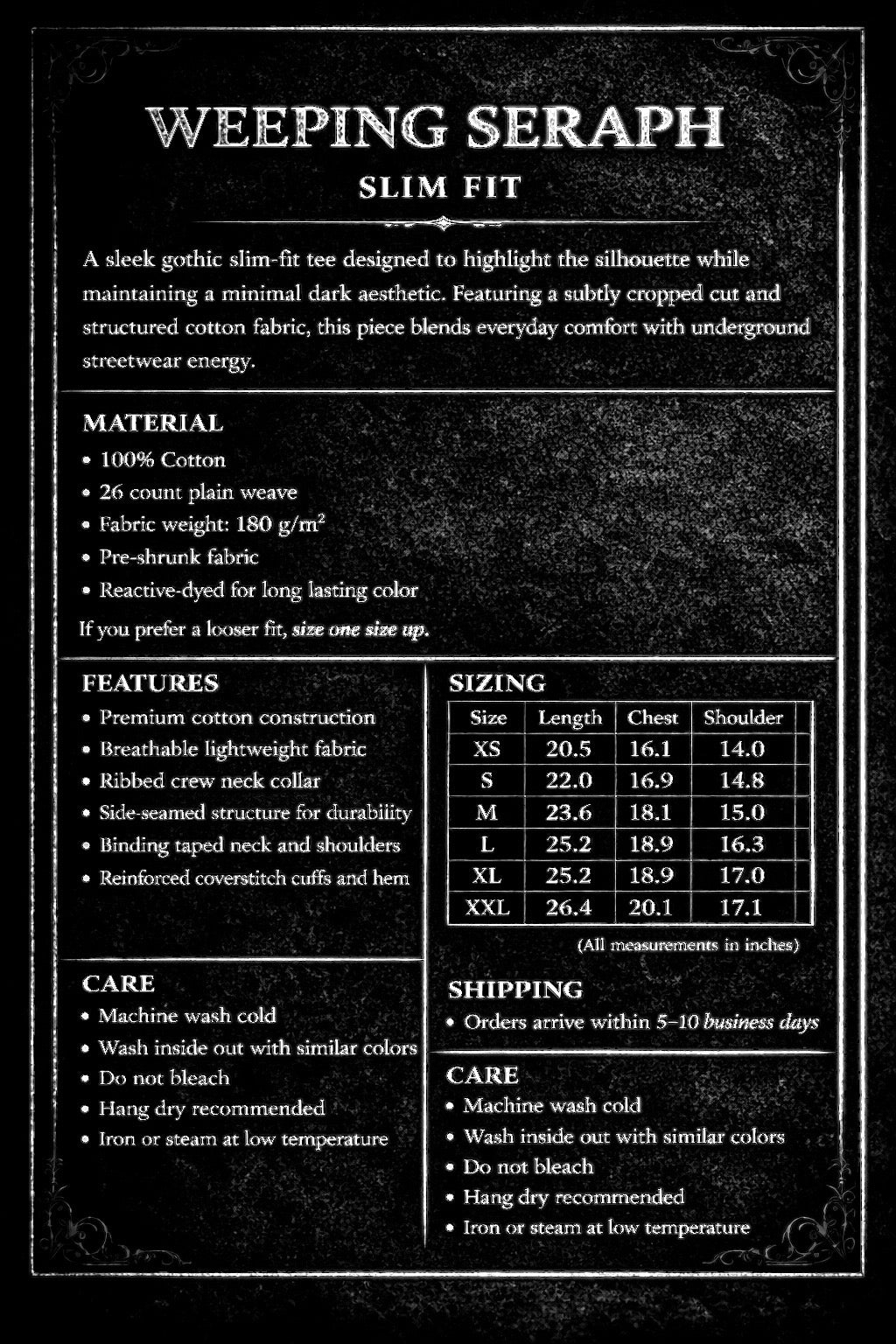 Weeping Seraph Slim Fit