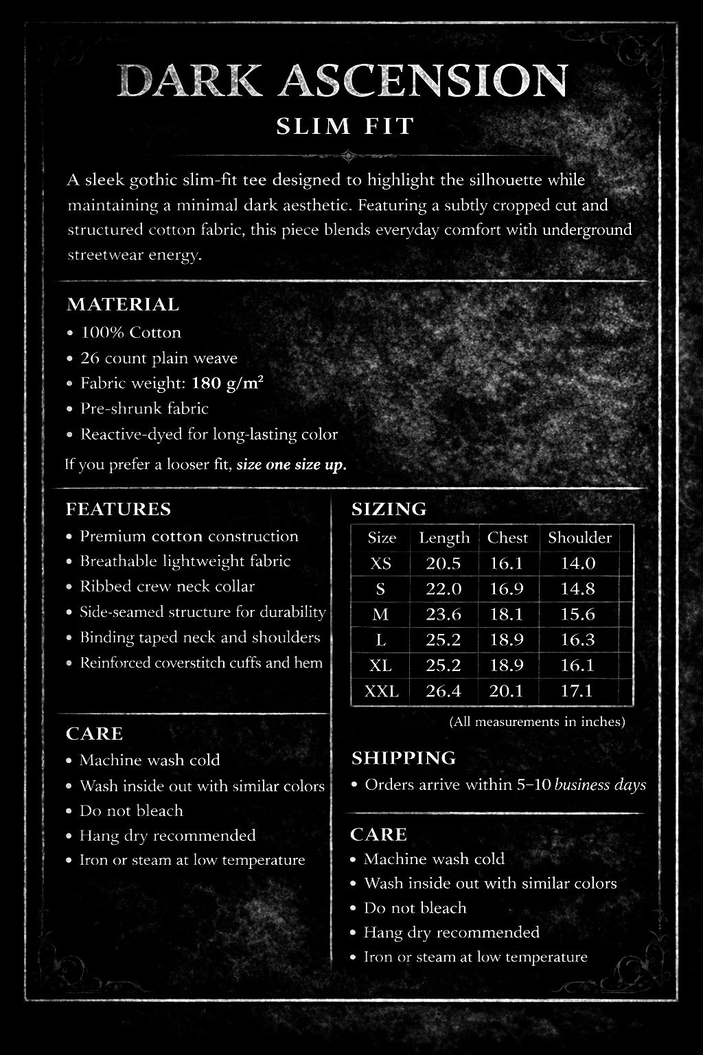 Dark Ascension Slim Fit