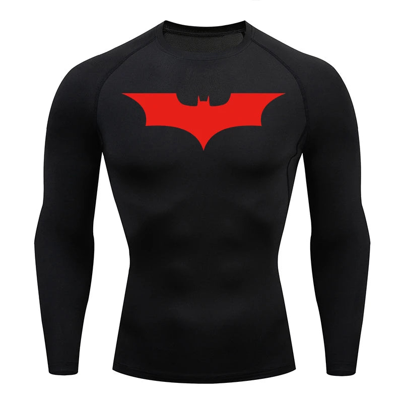 Dark Night Bat Long Sleeve Compression Shirt