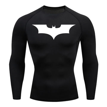 Dark Night Bat Long Sleeve Compression Shirt
