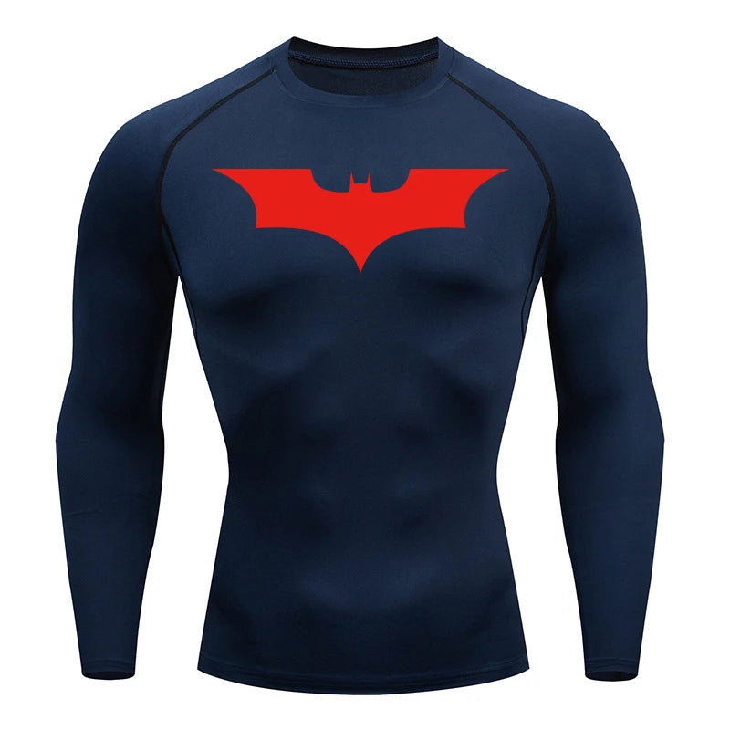 Dark Night Bat Long Sleeve Compression Shirt