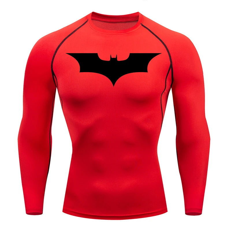 Dark Night Bat Long Sleeve Compression Shirt