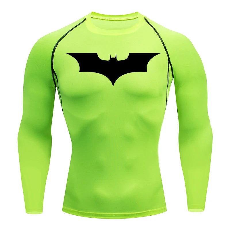 Dark Night Bat Long Sleeve Compression Shirt