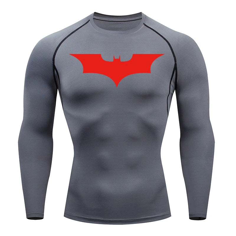Dark Night Bat Long Sleeve Compression Shirt