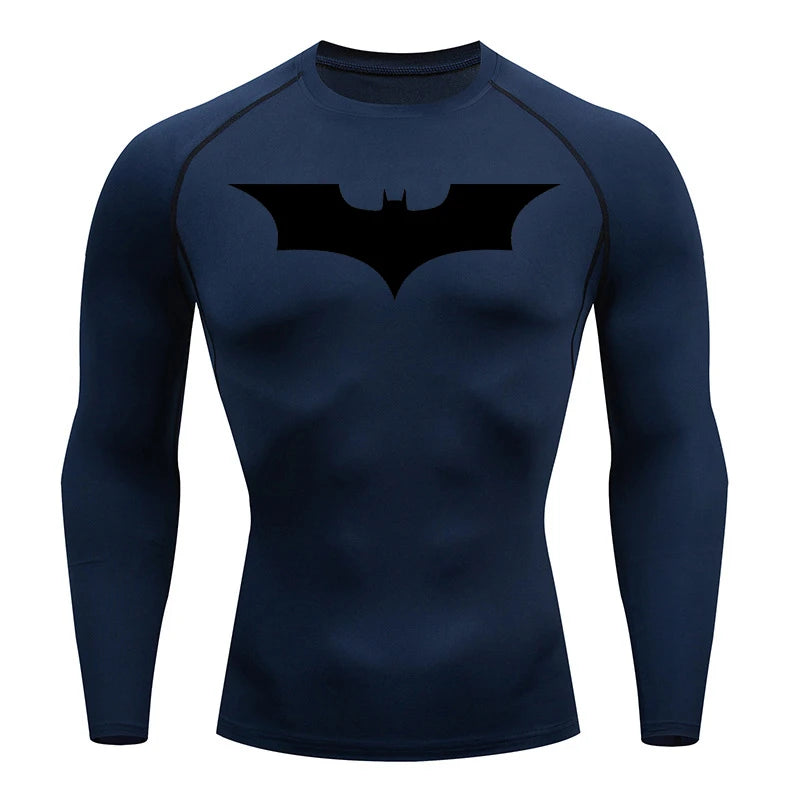 Dark Night Bat Long Sleeve Compression Shirt