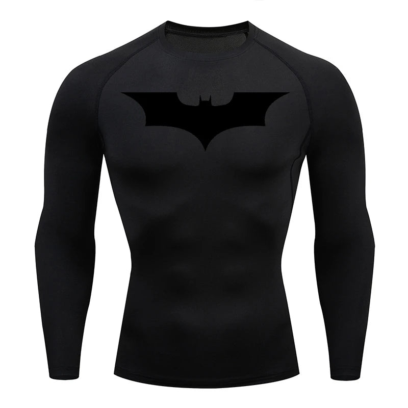 Dark Night Bat Long Sleeve Compression Shirt
