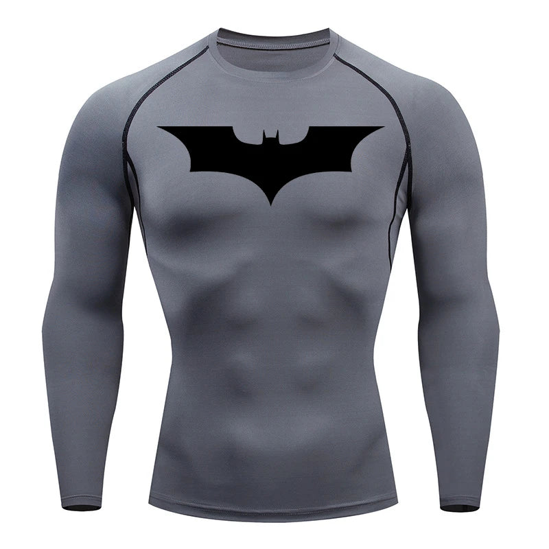 Dark Night Bat Long Sleeve Compression Shirt