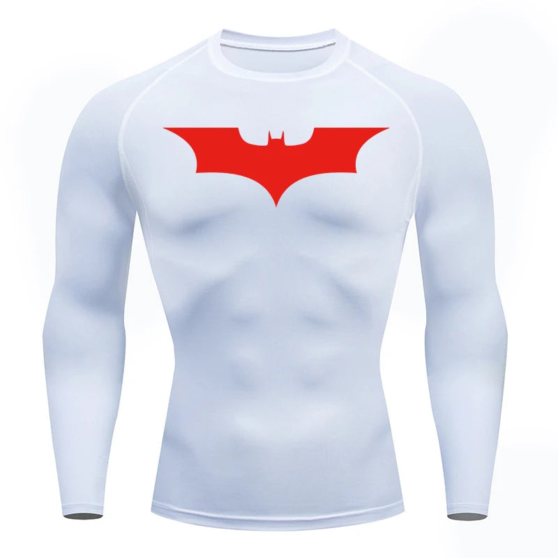 Dark Night Bat Long Sleeve Compression Shirt