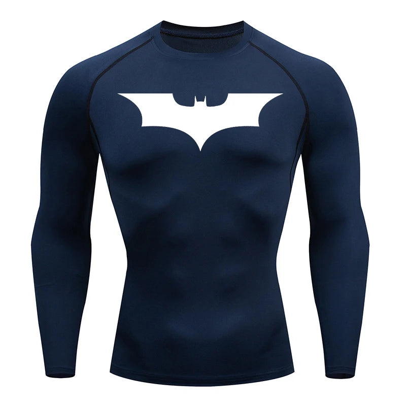 Dark Night Bat Long Sleeve Compression Shirt